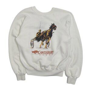 Vintage Canterbury Downs Horse Racing Crewneck XS
